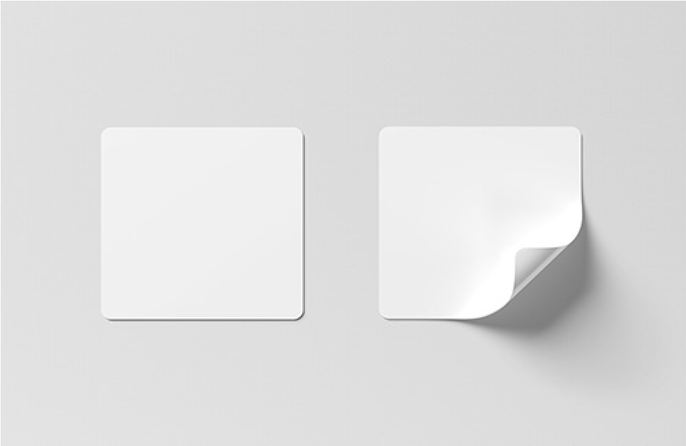 Square sticker