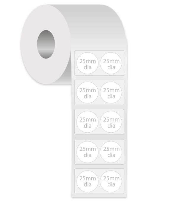 Round Labels 25mm dia circle